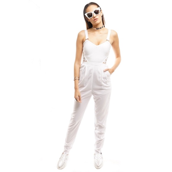 Style Link Miami Pants - White Bandage Trouser Pant Jumpsuit